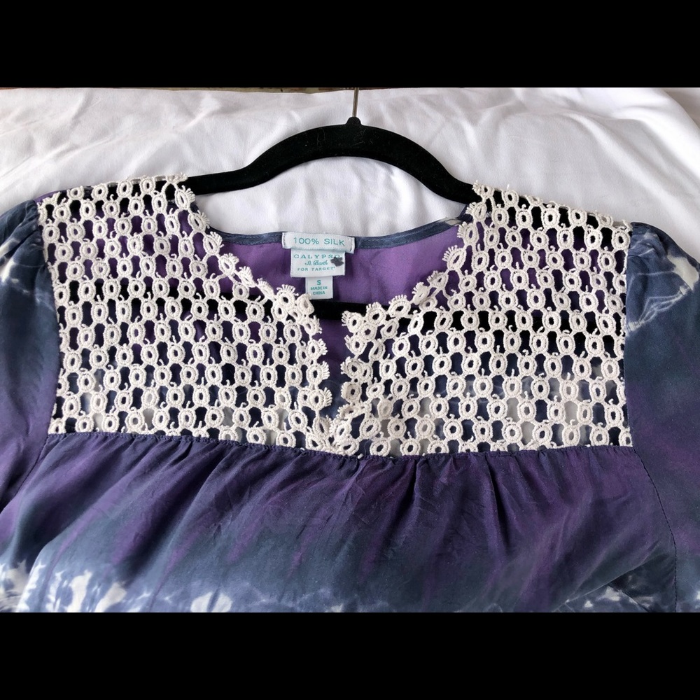 100% silk shirt tie dye style